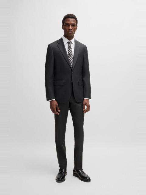 BOSS SLIM-FIT SUIT IN CHECKED WOOL