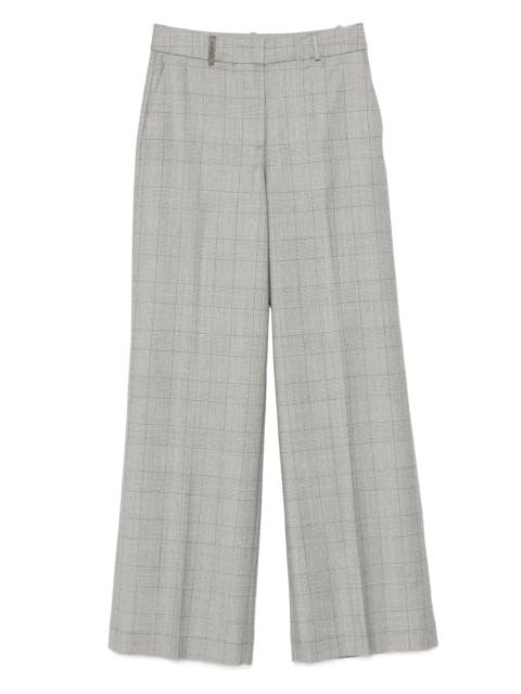 PESERICO checked straight-leg trousers