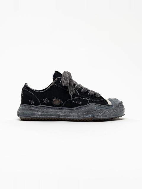 Maison MIHARAYASUHIRO "HANK" OG Sole Ripped Overdye Canvas Low-top Sneakers