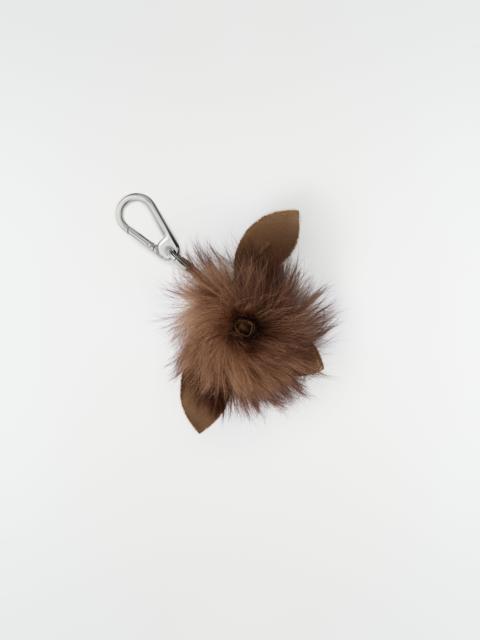 Lemaire FUZZY ROSE BROOCH IN LAMBSKIN SHEARLING