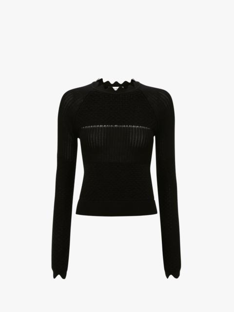 Victoria Beckham Long Sleeve Jumper In Black