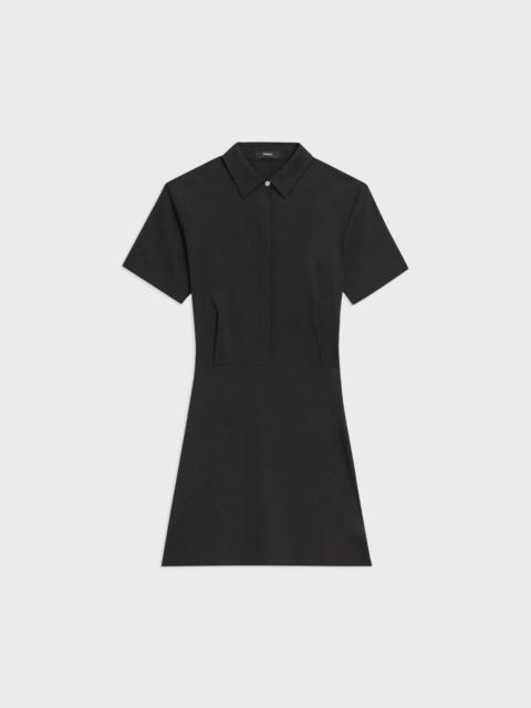 Theory Short-Sleeve A-Line Dress in Good Linen