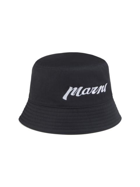 Marni logo-embroidered cotton bucket hat