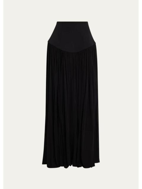 HEIRLOME Louise Gathered Yoke Jersey Maxi Skirt