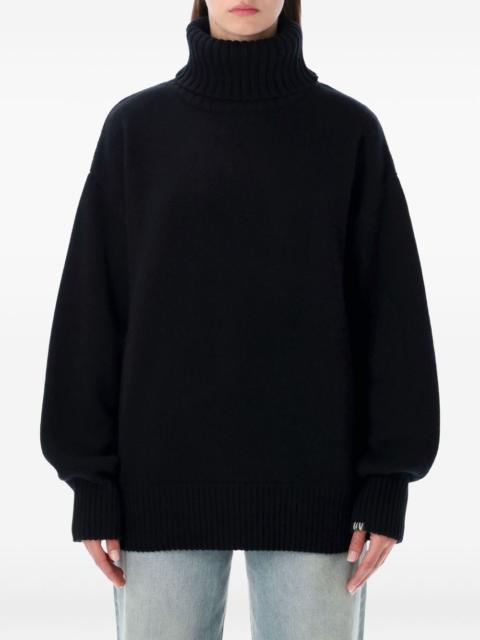 extreme cashmere roll-neck dropped-shoulders sweater