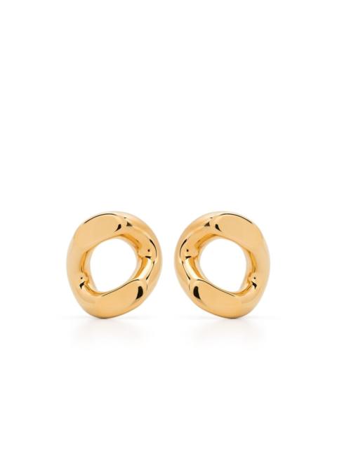 Jil Sander sculpted drop earring