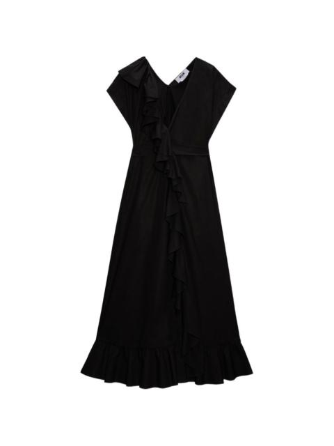 MSGM ruffled V-neck dress