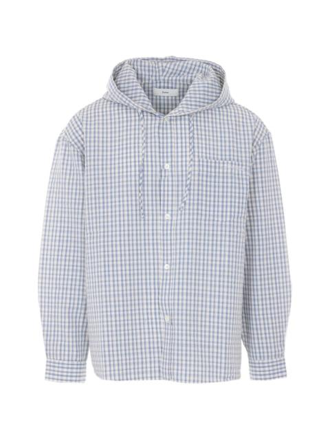 Dunst hooded check shirt jacket