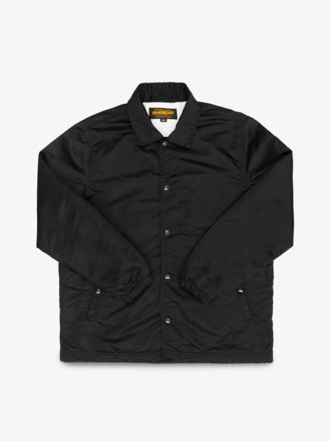 Iron Heart IHJ-160-BLK-NP 4.8OZ NYLON COACH JACKET - BLACK - NO PATCH