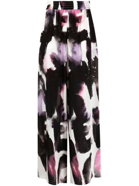 Alexander McQueen graphic-print straight-leg trousers