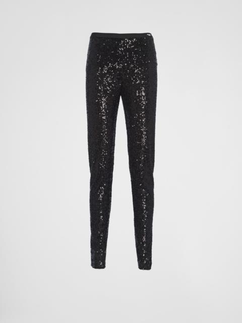 Prada Sequined stretch pants