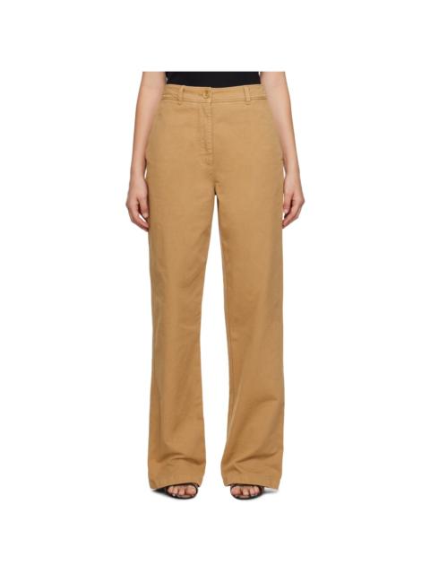 Burberry Tan Four-Pocket Trousers