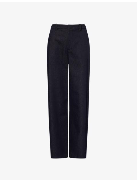 Vince High-Rise Wide-Leg Denim Trousers