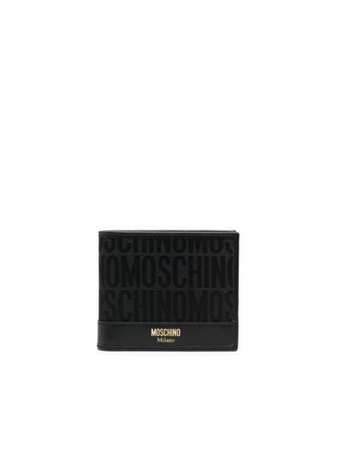 Moschino jacquard-logo bi-fold wallet