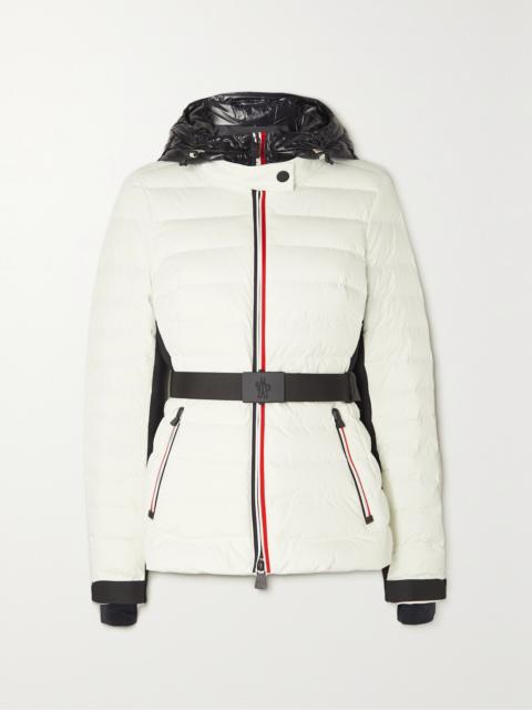 Moncler Grenoble Bruche Belted Two-tone Quilted Down Ski Jacket