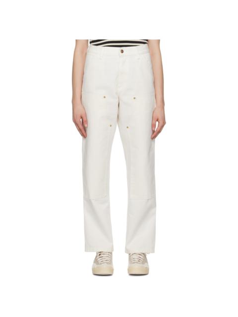 White Double Knee Trousers