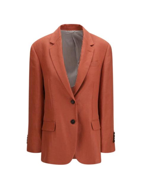 Brunello Cucinelli button linen jacket