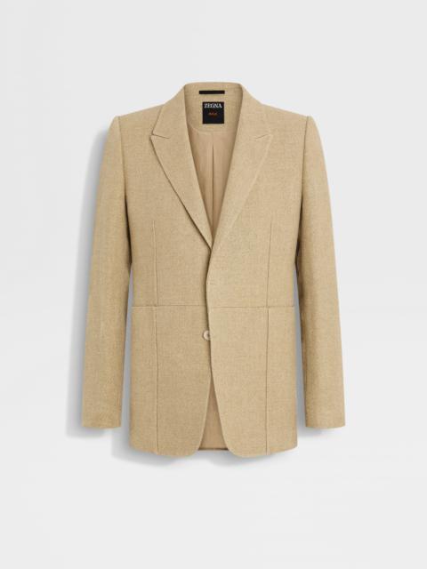 ZEGNA BEIGE MÉLANGE LINEN JACKET
