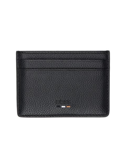 BOSS Black Faux-Leather Card Holder