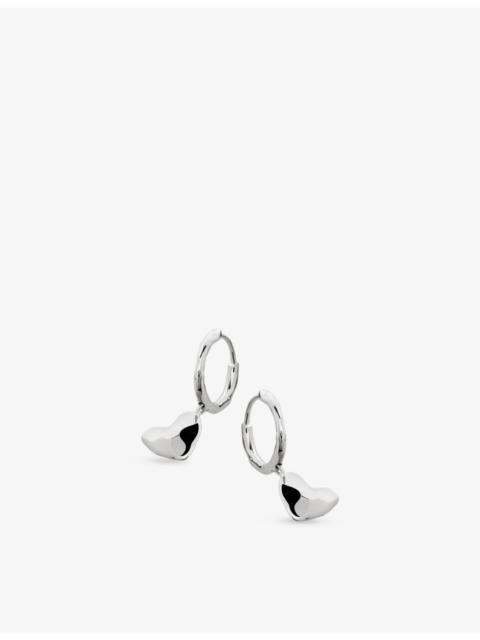 MONICA VINADER Heart Drop 18ct Yellow Gold-Plated Vermeil Sterling-Silver Huggie Earrings