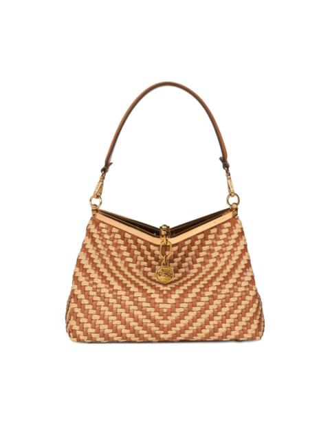 Etro medium Vela woven-leather shoulder bag