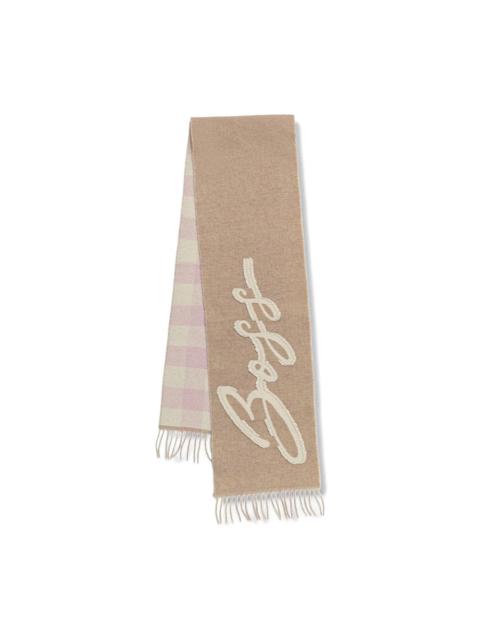 BOSS fringed scarf
