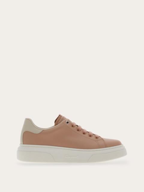 FERRAGAMO SNEAKER WITH MINI VARA CHAIN ORNAMENT