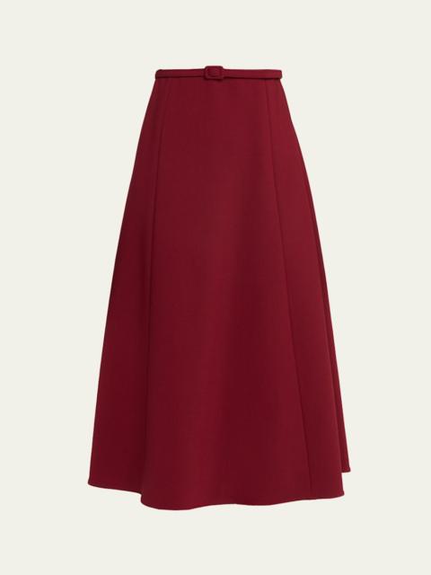 CAROLINA HERRERA Colorblock Sleeveless Belted Midi Dress