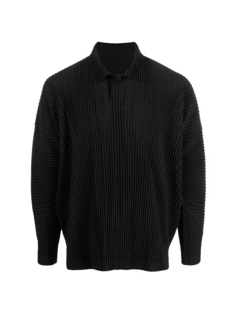 MC August pleated polo shirt