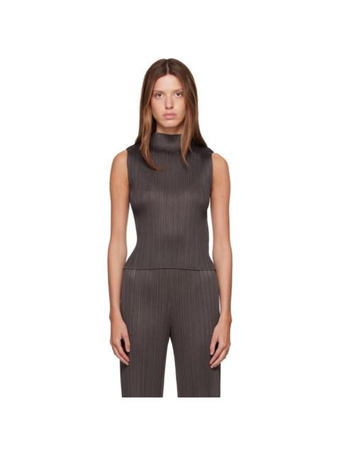 Pleats Please Issey Miyake Gray Monthly Colors August Top