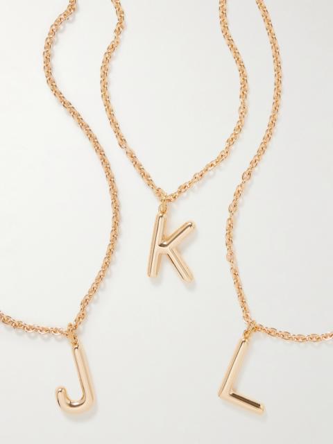 ROXANNE ASSOULIN Puffy Initial Gold-tone Necklace