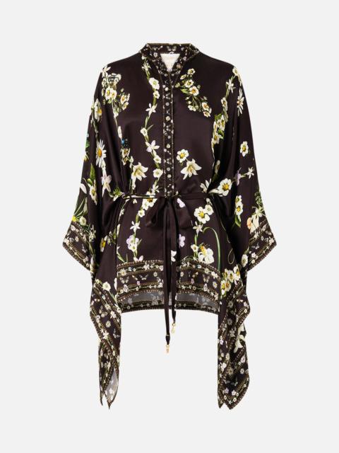 CAMILLA BUTTON THROUGH SCARF BLOUSE