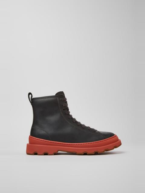CAMPER Brutus+ Gray Nubuck Mid Boots for Women.