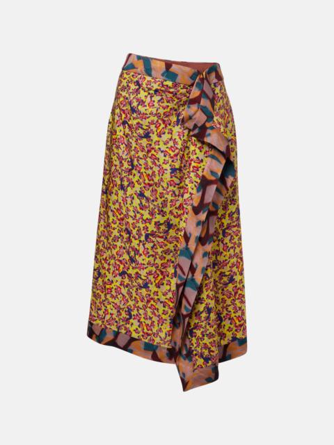 Dries Van Noten Sole printed midi skirt