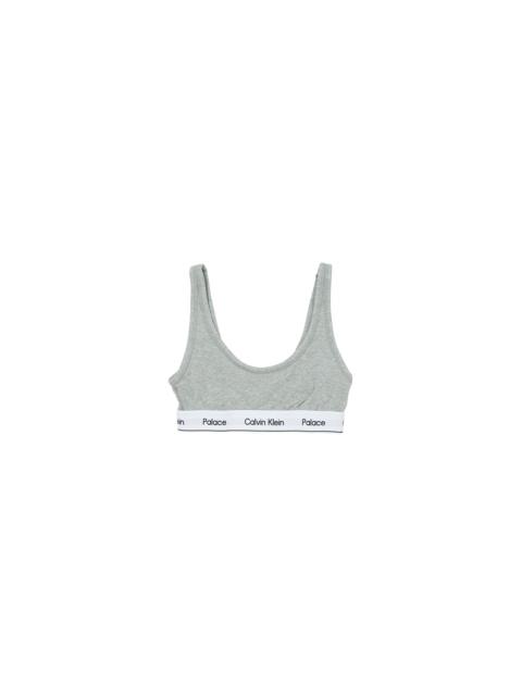 PALACE CK1 PALACE UNLINED BRALETTE LIGHT GREY HEATHER