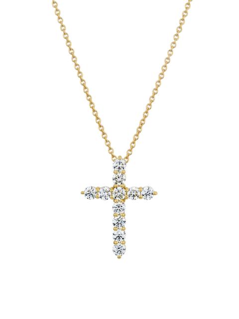 ROBERTO COIN Women's Tiny Treasures Large Cross 18K Gold, 1.77 TCW Diamond & Ruby Necklace - Yellow Gold