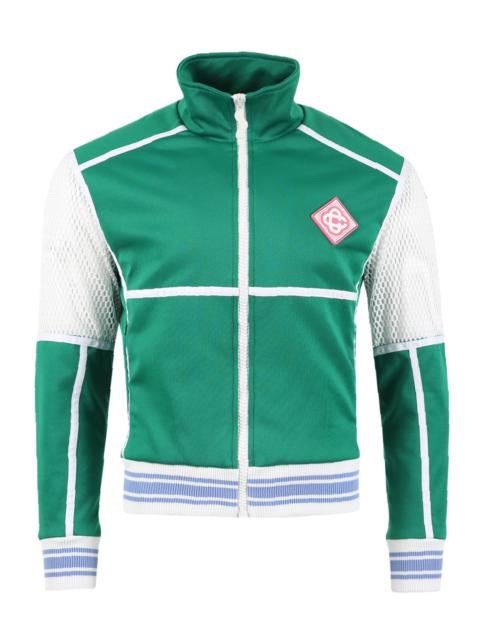 CASABLANCA Mesh Track Top Jacket Green And White