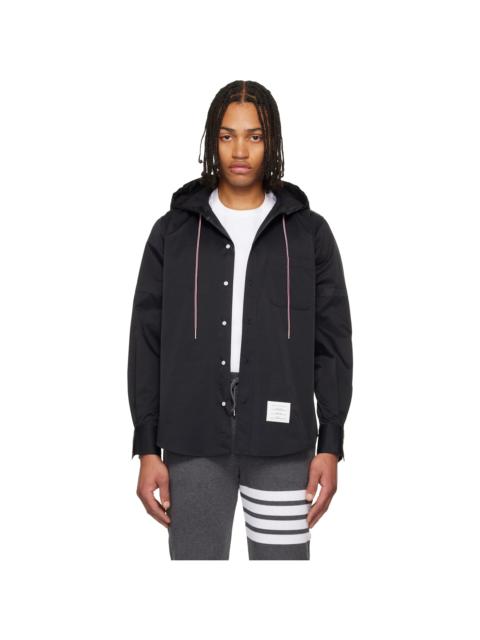 Thom Browne Black Hooded Nylon Armband Shirt