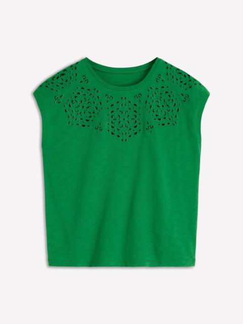 BODEN Willow Broderie T-shirt-Fresh Green