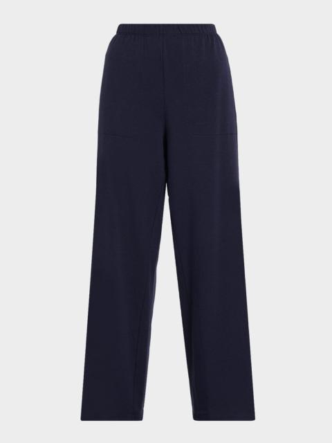 EILEEN FISHER Straight-Leg Fleecy Terry Pants