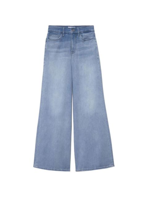 mid-rise wide-leg jeans