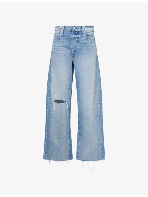 PAIGE Arellia Skimmer Raw Hem Cotton Denim Jeans