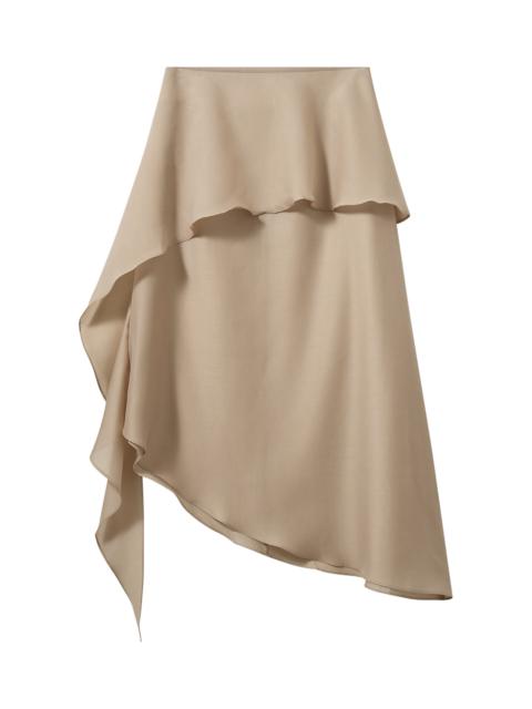 The Garment Eleanor Overlay Midi Skirt nude