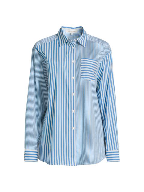 Solid & Striped Women's Avril Striped Poplin Shirt - Cosmic Blue
