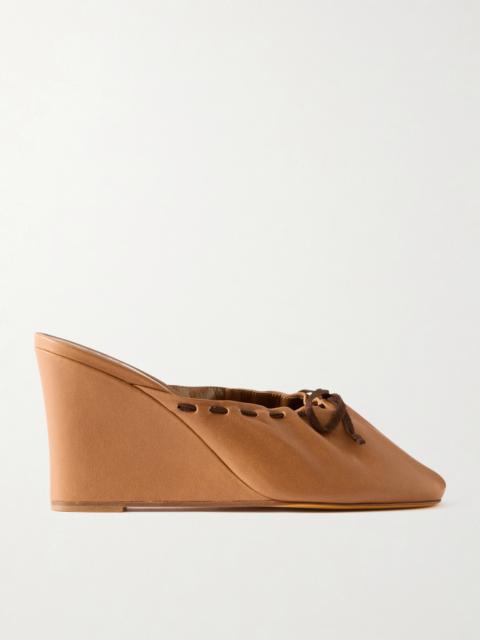 MARYAM NASSIR ZADEH Ballet Leather Wedge Mules