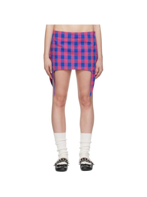 STRONGTHE Pink & Blue Spiky Mini Skirt