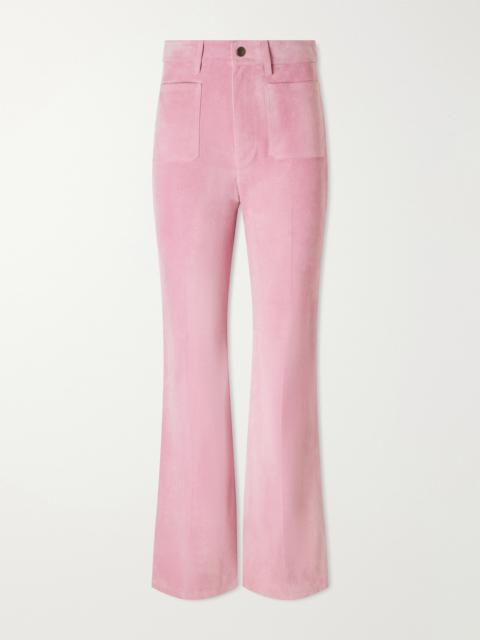 Chloé Suede Straight-leg Pants
