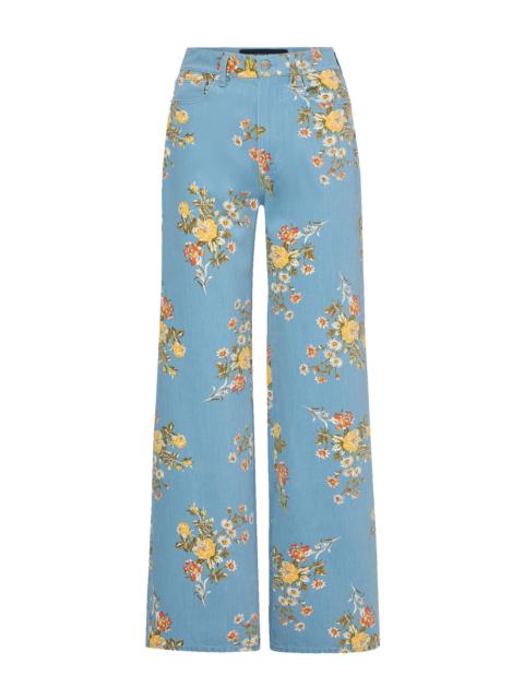 VERONICA BEARD TAYLOR FLORAL WIDE-LEG JEAN