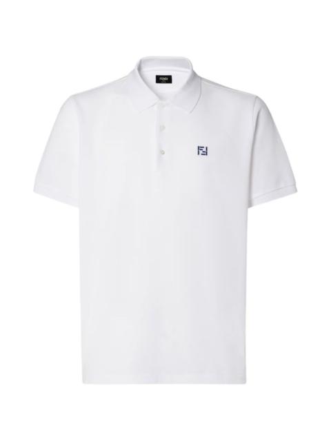 FENDI white logo polo shirt