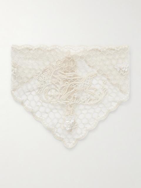 CLIO PEPPIATT Embellished Tulle Veil